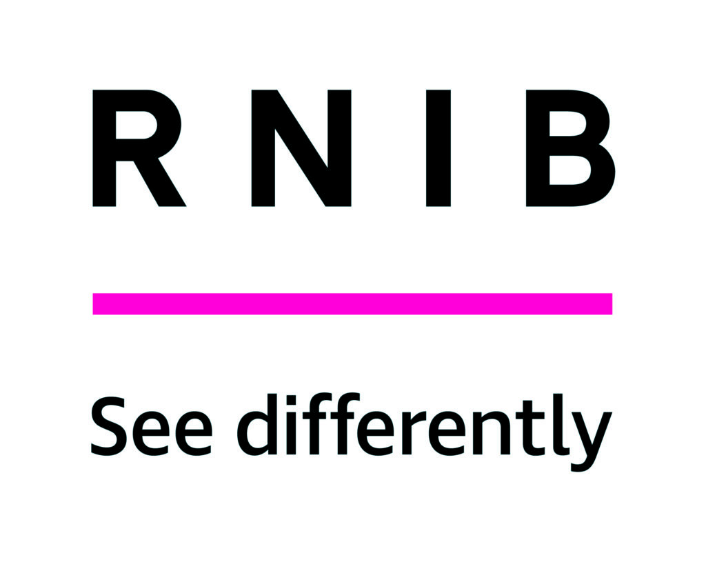 Image is the RNIB Logo with See Differently underneath RNIB