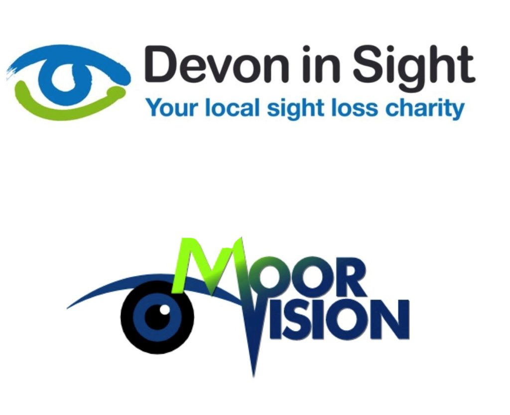 Image is The Devon in Sight logo on top of the MoorVision logo