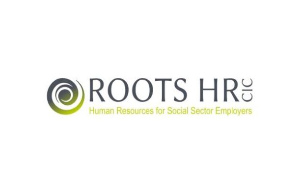 Roots HR CIC logo with strapline "Human resources for social sector employers".