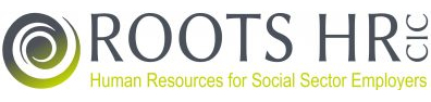 Roots HR CIC logo with strapline "Human resources for social sector employers".