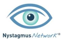 The logo of the Nystagmus Network featuring the name of the charity and a graphic illustration of an eye.