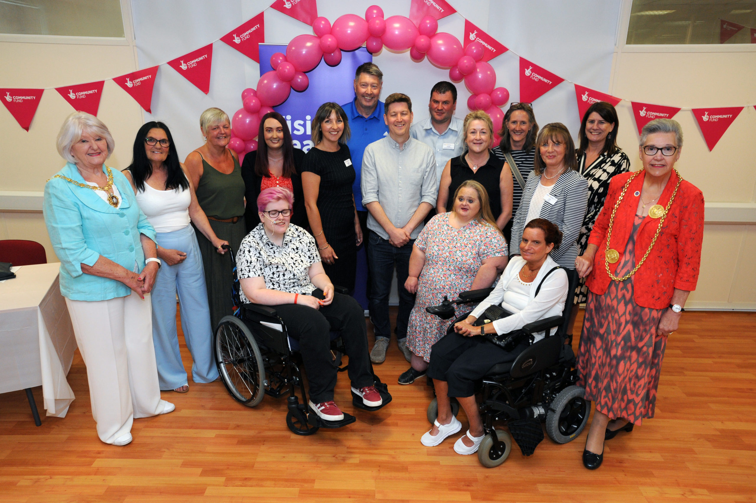 Launch of Vision and Hearing Support, with Mayor of Gateshead Cllr Dot Burnett and Mayor of South Tyneside Cllr Pat Hay.