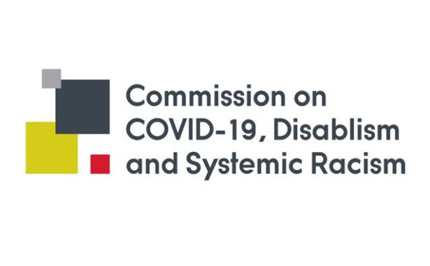 Commision on COVID-19, Disablism and Systemic Racisim logo.