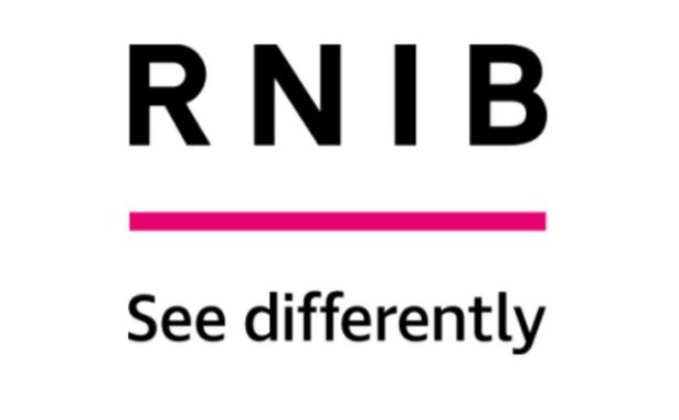 RINB logo. RNIB is in black text above a pink line. See Differntly is written underneath the pink line