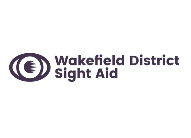 Wakefield District Sight Aid logo Wakefield Distric Sight Aid logo with an eye on the left hand side.