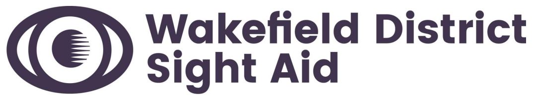 Wakefield Distric Sight Aid logo with an eye on the left hand side.