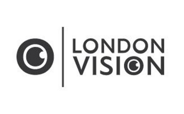 London Vision logo with eye on the left.