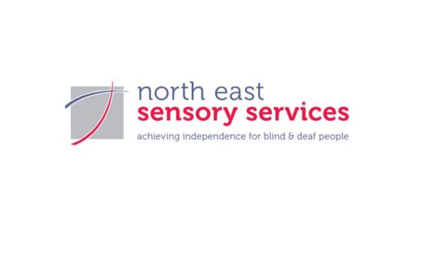 North East Sensory Services logo with strapline "achieving independence for blind and deaf people."