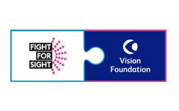 Fight for Sight logo and Vision Foundation logo.