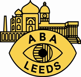 Association of Blind Asians (ABA) Leeds logo.