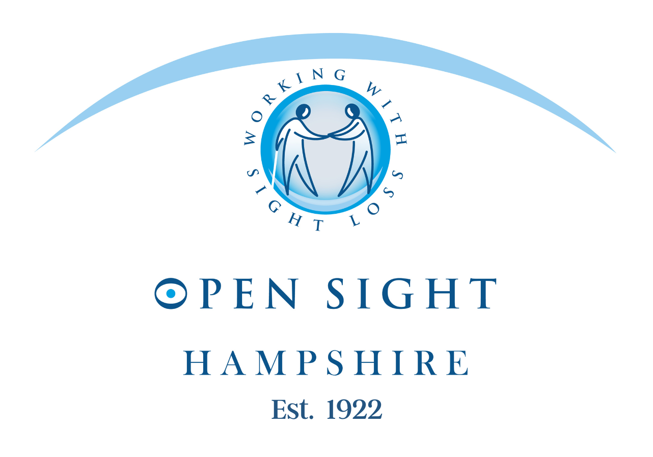 Open Sight Hampshire logo Est. 1922 - Working with sight loss.