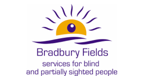 Bradbury Fields logo - services for blind and partially sighted people.