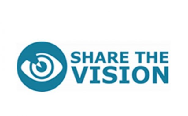 Share the Vision logo with eye on the left hand side.