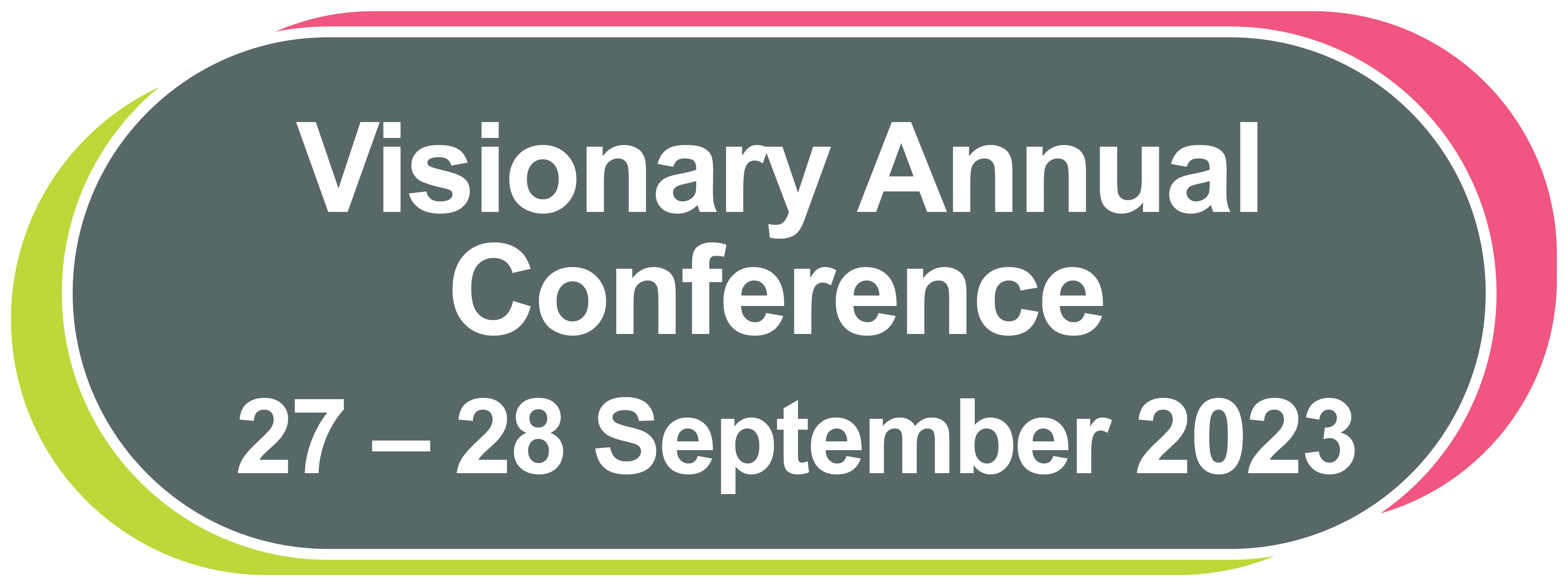 Logo for Visionary Annual Conference 2023, 27-28 September 2003.