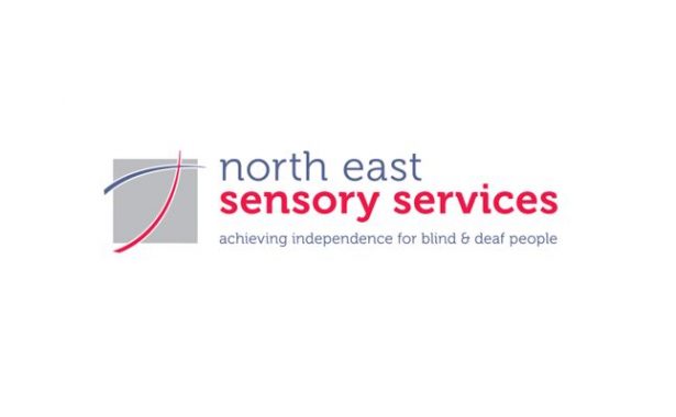 North East Sensory Services logo with strapline "achieving independence for blind and deaf people."