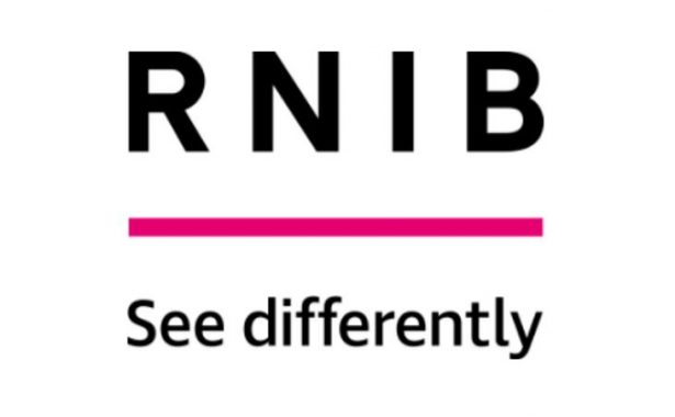 RINB logo. RNIB is in black text above a pink line. See Differntly is written underneath the pink line