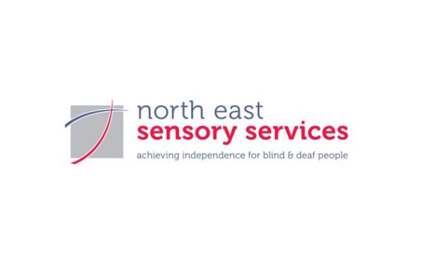 North East Sensory Services logo with strapline "achieving independence for blind and deaf people."