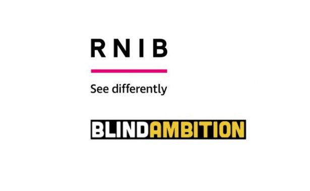 Logos for RNIB - See differently and BlindAmbition