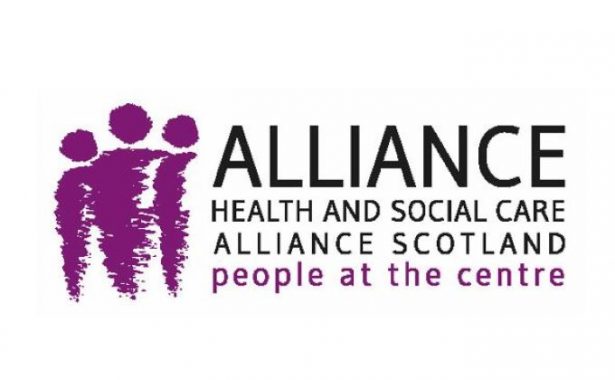 ALLIANCE logo - Health and social care alliance Scotland. People at the centre.