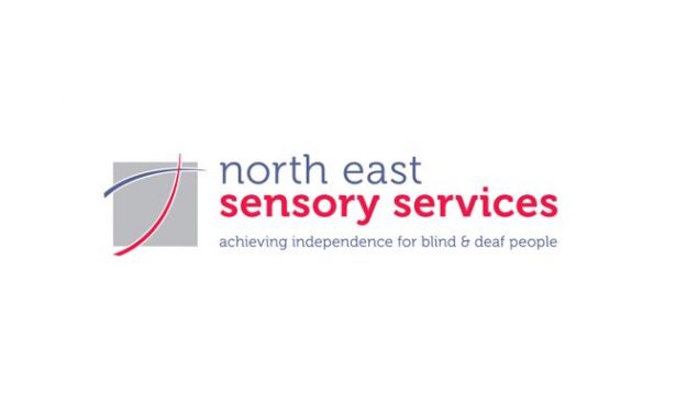 North East Sensory Services logo with strapline "achieving independence for blind and deaf people."