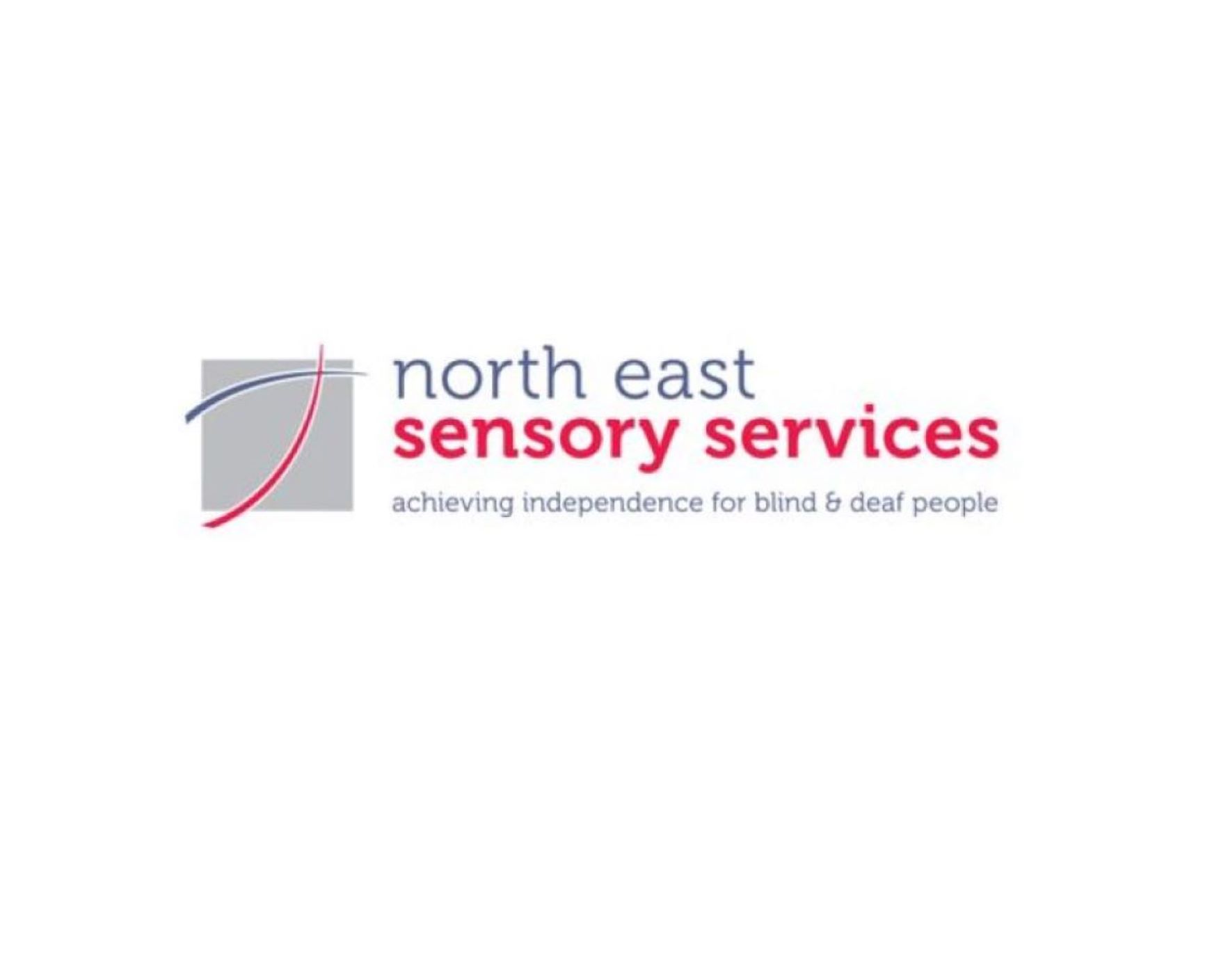 North East Sensory Services logo with strapline "achieving independence for blind and deaf people."