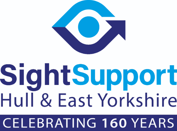 Logo for Sight Support Hull & East Yorkshire with strapline "Celebrating 160 years".