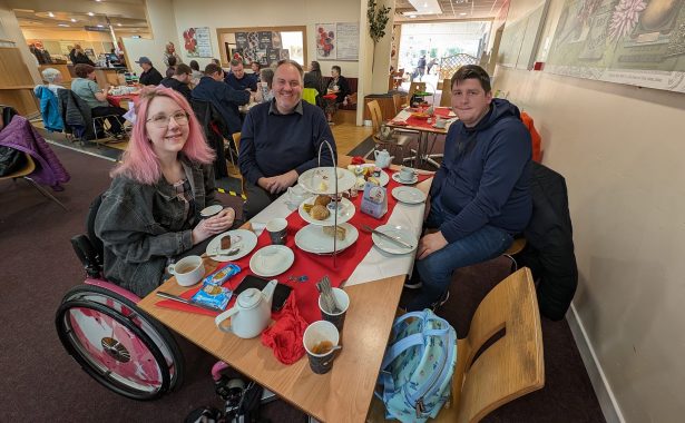 Forth Valley Sensory Centre volunteers having afternoon tea.