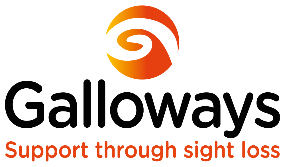 Galloways Support through sight loss logo
