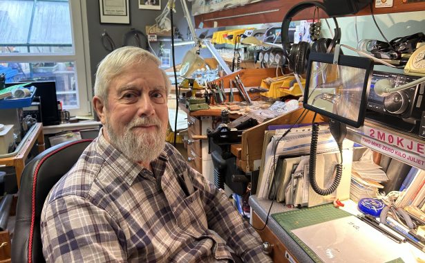 Robin Key in his jewellery studio.