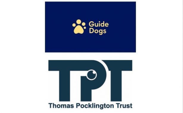 Logos left to right: Guide Dogs and Thomas Pocklington Trust