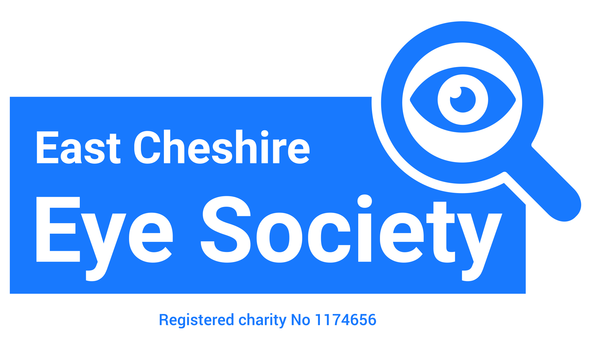 Logo for East Cheshire Eye Society. Registered Charity 1174656