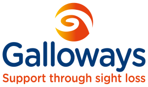 Galloways logo. Support through sight loss