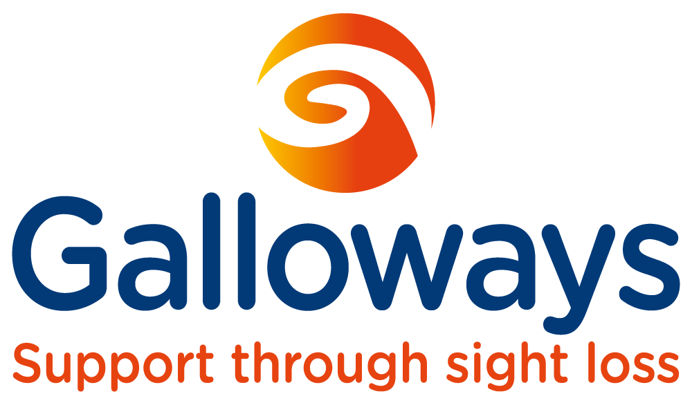 Galloways Logo. Support through sight loss