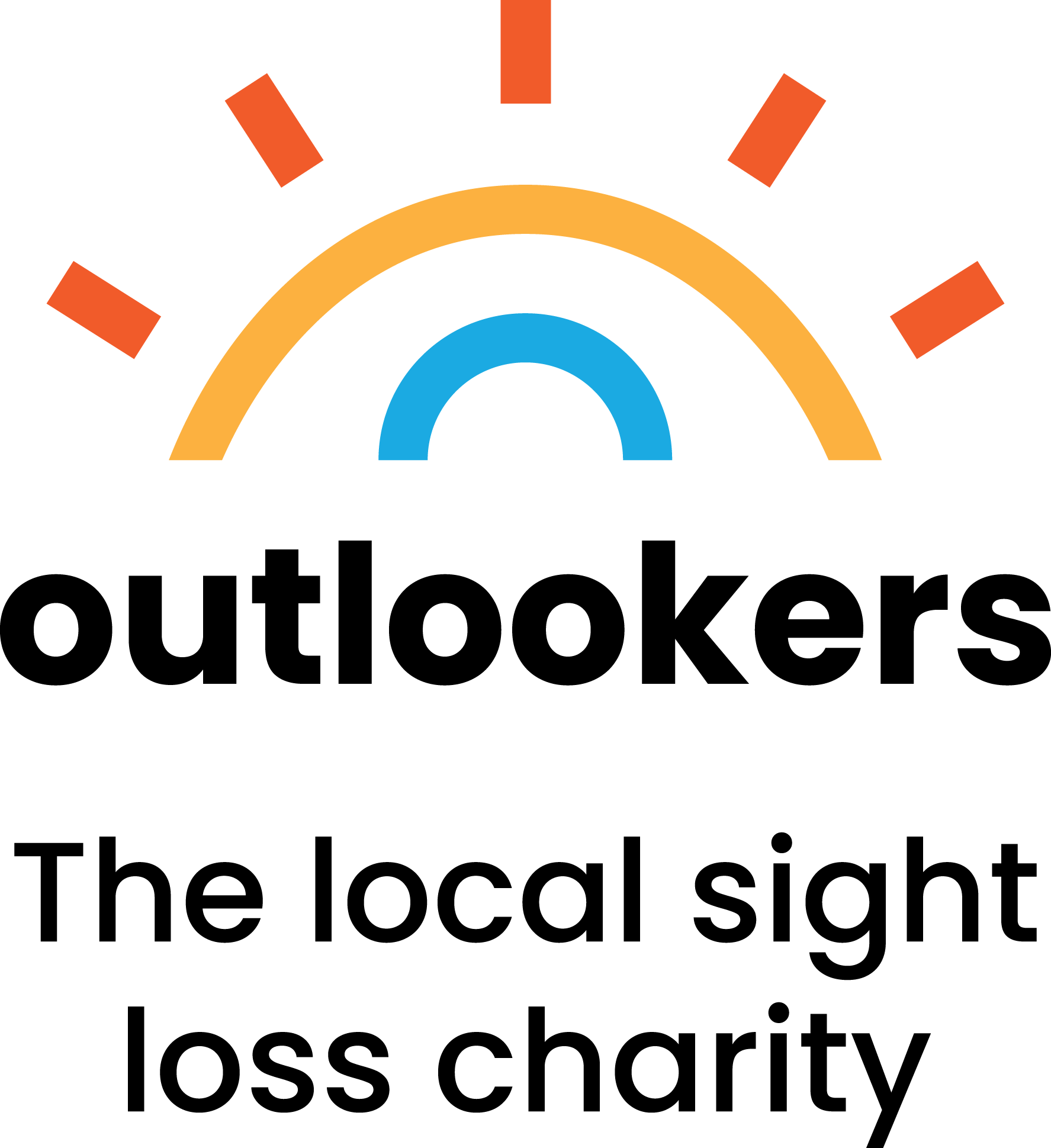 Outlookers Logo with the strapline the Local Sight Loss Charity