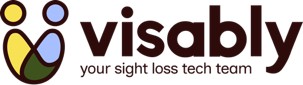 Visably logo - Your sight loss tech team