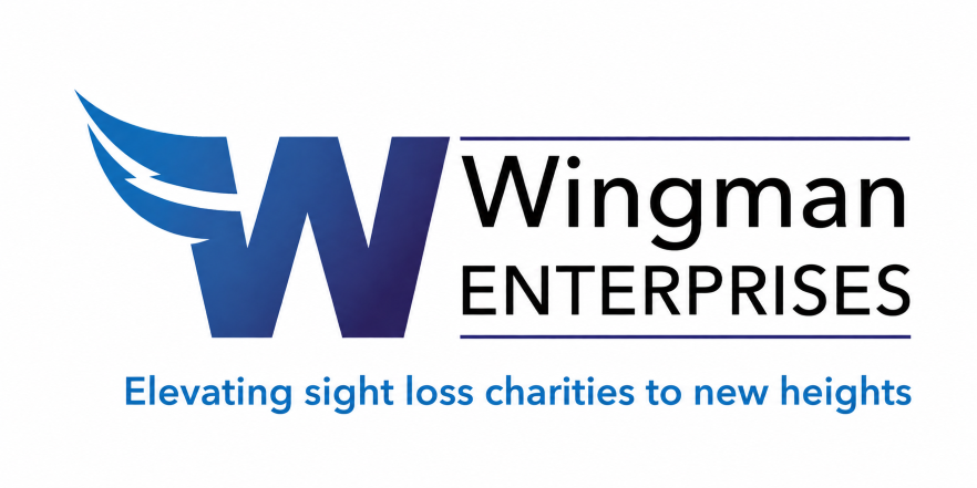 Wingman Enterprises logo - Elevating sight loss charities to new heights