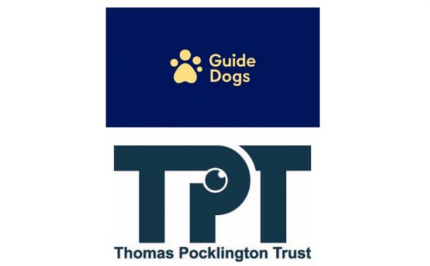 Logos left to right: Guide Dogs and Thomas Pocklington Trust