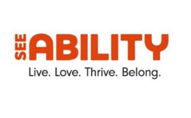 SeeAbility logo with strapline Live, Love, Thrive, Belong.